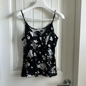 June and Hudson Strappy Peplum Floral Tank